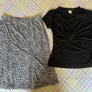 Connected Apparel Black and White Ensemble
